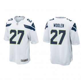 Men's Seattle Seahawks Tariq Woolen White Game Jersey