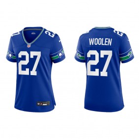 Tariq Woolen Women Seattle Seahawks Royal Throwback Game Jersey