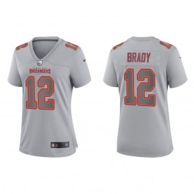 Tom Brady Women's Tampa Bay Buccaneers Gray Atmosphere Fashion Game Jersey