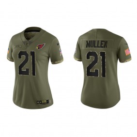 Trayvon Mullen Women's Arizona Cardinals Olive 2022 Salute To Service Limited Jersey