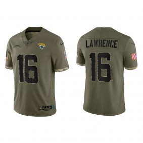 Trevor Lawrence Jacksonville Jaguars Olive 2022 Salute To Service Limited Jersey