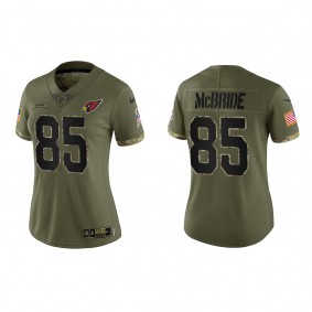 Trey McBride Women's Arizona Cardinals Olive 2022 Salute To Service Limited Jersey