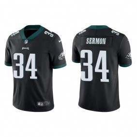 Men's Philadelphia Eagles Trey Sermon Black Vapor Limited Jersey