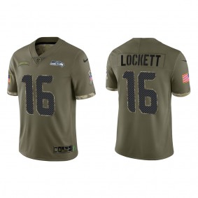 Tyler Lockett Seattle Seahawks Olive 2022 Salute To Service Limited Jersey