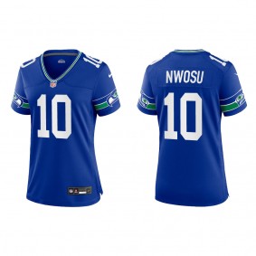 Uchenna Nwosu Women Seattle Seahawks Royal Throwback Game Jersey