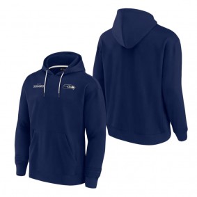 Unisex Seattle Seahawks Fanatics Signature College Navy Super Soft Fleece Pullover Hoodie