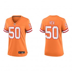 Vita Vea Women's Tampa Bay Buccaneers Orange Throwback Game Jersey