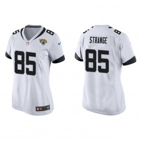 Women's Jacksonville Jaguars Brenton Strange White 2023 NFL Draft Game Jersey