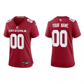 Women's Arizona Cardinals Custom Cardinal Game Jersey