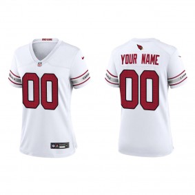 Women's Arizona Cardinals Custom White Game Jersey