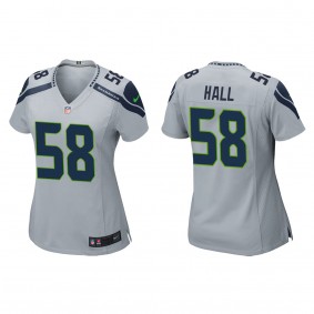 Women's Seattle Seahawks Derick Hall Gray 2023 NFL Draft Game Jersey