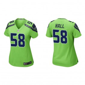 Women's Seattle Seahawks Derick Hall Neon Green 2023 NFL Draft Game Jersey