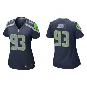 Women's Seattle Seahawks Dre'mont Jones Navy Game Jersey