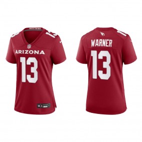 Women's Arizona Cardinals Kurt Warner Cardinal Game Jersey