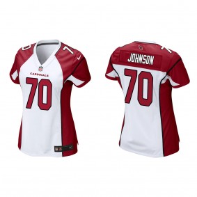 Women's Arizona Cardinals Paris Johnson White 2023 NFL Draft Game Jersey