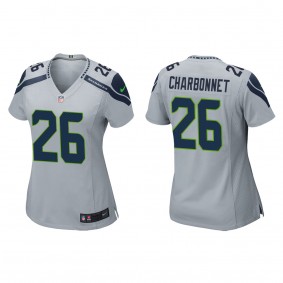 Women's Seattle Seahawks Zach Charbonnet Gray 2023 NFL Draft Game Jersey