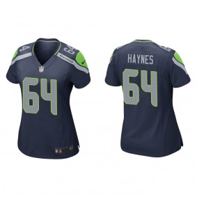 Women's Christian Haynes Seattle Seahawks Navy Game Jersey