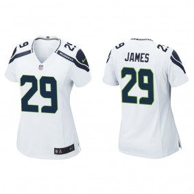 Women's D.J. James Seattle Seahawks White Game Jersey