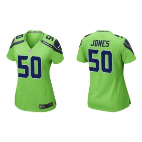 Women's Seattle Seahawks Dre'mont Jones Neon Green Game Jersey