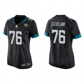 Women's Jacksonville Jaguars Ezra Cleveland Black Game Jersey