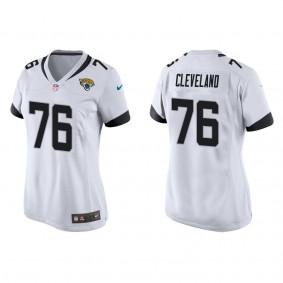 Women's Jacksonville Jaguars Ezra Cleveland White Game Jersey