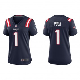 Women's Ja'Lynn Polk New England Patriots Navy Game Jersey