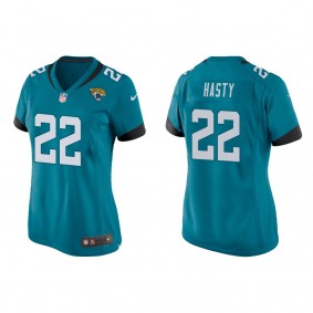 Women's Jacksonville Jaguars JaMycal Hasty Teal Game Jersey