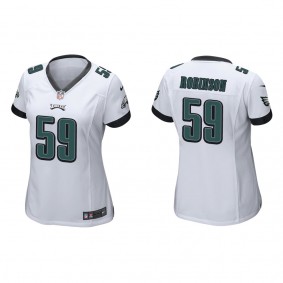 Women's Philadelphia Eagles Janarius Robinson White Game Jersey