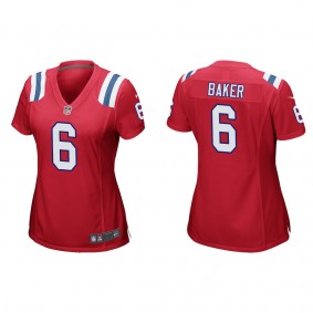 Women's Javon Baker New England Patriots Red Game Jersey