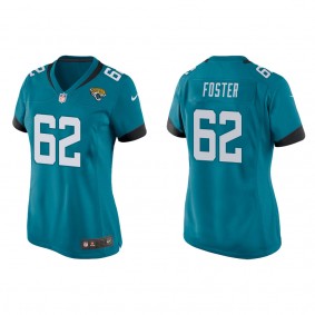 Women's Javon Foster Jacksonville Jaguars Teal Game Jersey