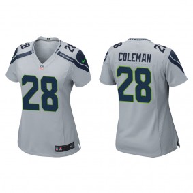 Women's Seattle Seahawks Justin Coleman Gray Game Jersey