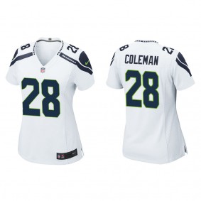 Women's Seattle Seahawks Justin Coleman White Game Jersey