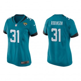 Women's Keilan Robinson Jacksonville Jaguars Teal Game Jersey