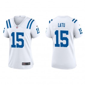 Women's Laiatu Latu Indianapolis Colts White Game Jersey