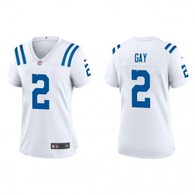 Women's Matt Gay Indianapolis Colts White Game Jersey