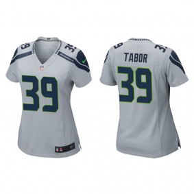 Women's Seattle Seahawks Teez Tabor Gray Game Jersey