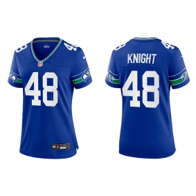 Women's Tyrice Knight Seattle Seahawks Royal Throwback Game Jersey