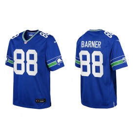 Youth A.J. Barner Seattle Seahawks Royal Throwback Game Jersey