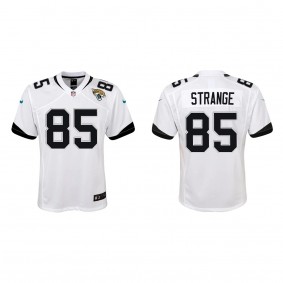 Youth Jacksonville Jaguars Brenton Strange White 2023 NFL Draft Game Jersey