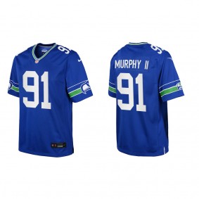 Youth Byron Murphy II Seattle Seahawks Royal Throwback Game Jersey