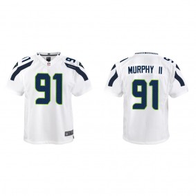 Youth Byron Murphy II Seattle Seahawks White Game Jersey