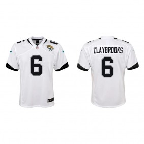 Youth Jacksonville Jaguars Chris Claybrooks White Game Jersey