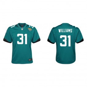 Youth Darious Williams Jacksonville Jaguars Teal Game Jersey