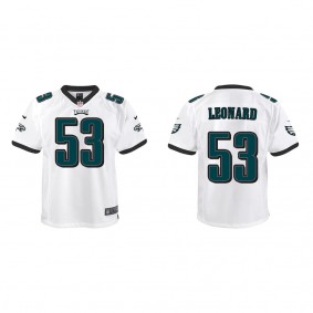 Youth Philadelphia Eagles Darius Leonard White Game Jersey