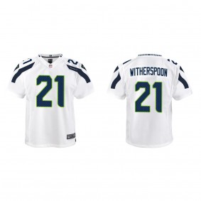 Youth Seattle Seahawks Devon Witherspoon White 2023 NFL Draft Game Jersey