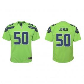 Youth Seattle Seahawks Dre'mont Jones Green Alternate Game Jersey