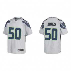 Youth Seattle Seahawks Dre'mont Jones Gray Game Jersey