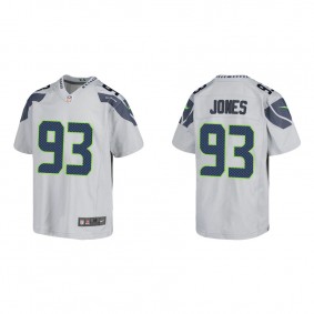 Youth Seattle Seahawks Dre'mont Jones Gray Game Jersey