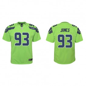 Youth Seattle Seahawks Dre'mont Jones Green Alternate Game Jersey