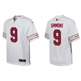 Youth Arizona Cardinals Isaiah Simmons White Game Jersey